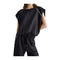 Liu Jo T-shirt T-shirt Donna in raso con elastico Nero - Francavilla Moda